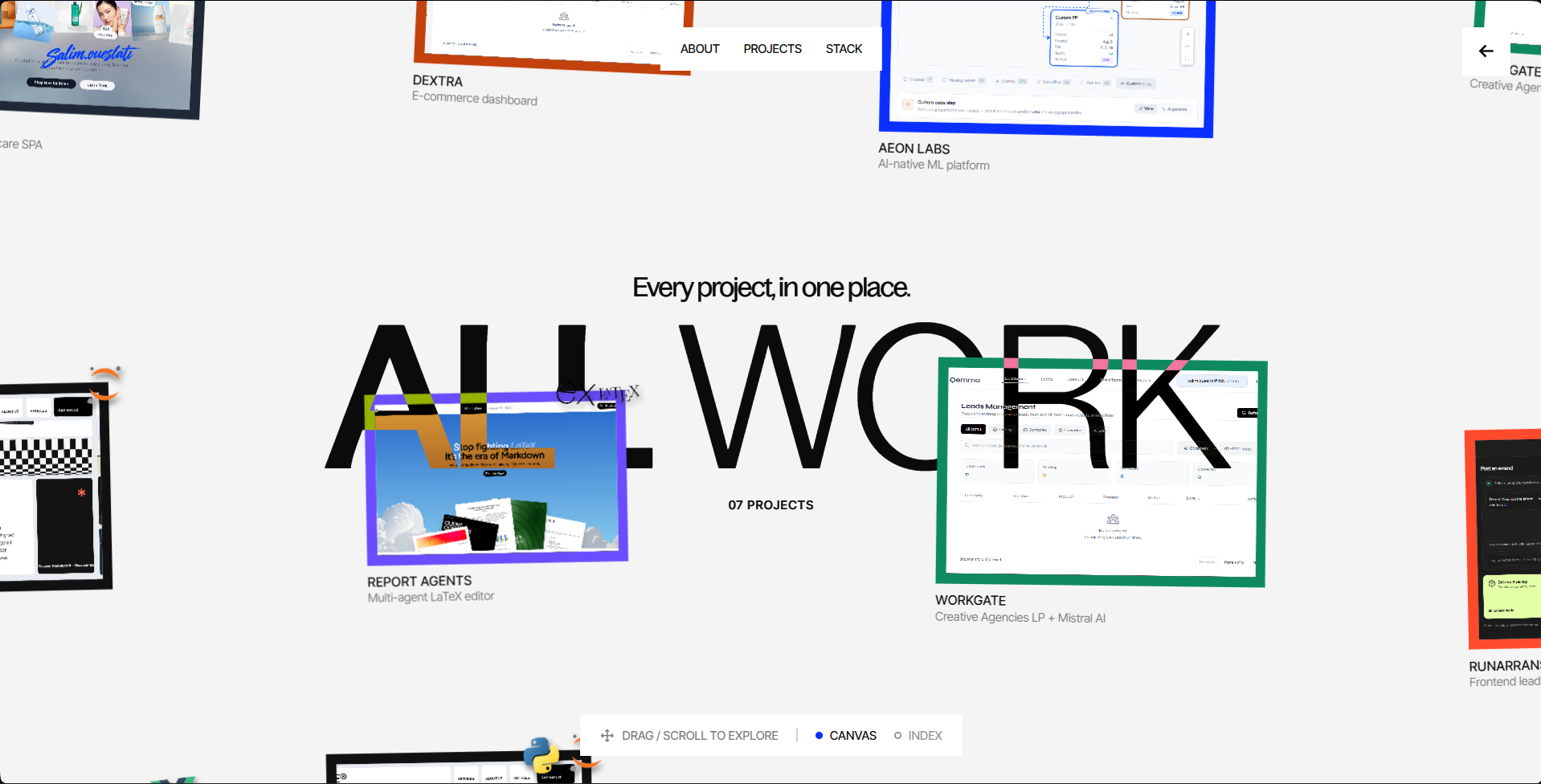 All work, as a canvas
